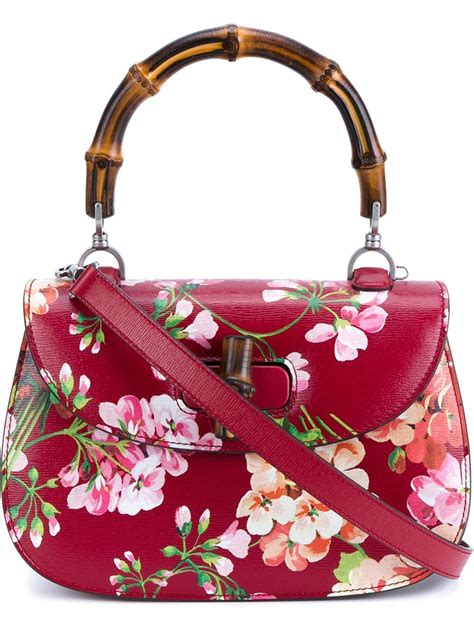 gucci red bag with flowers|gucci botanical shoulder bag floral.